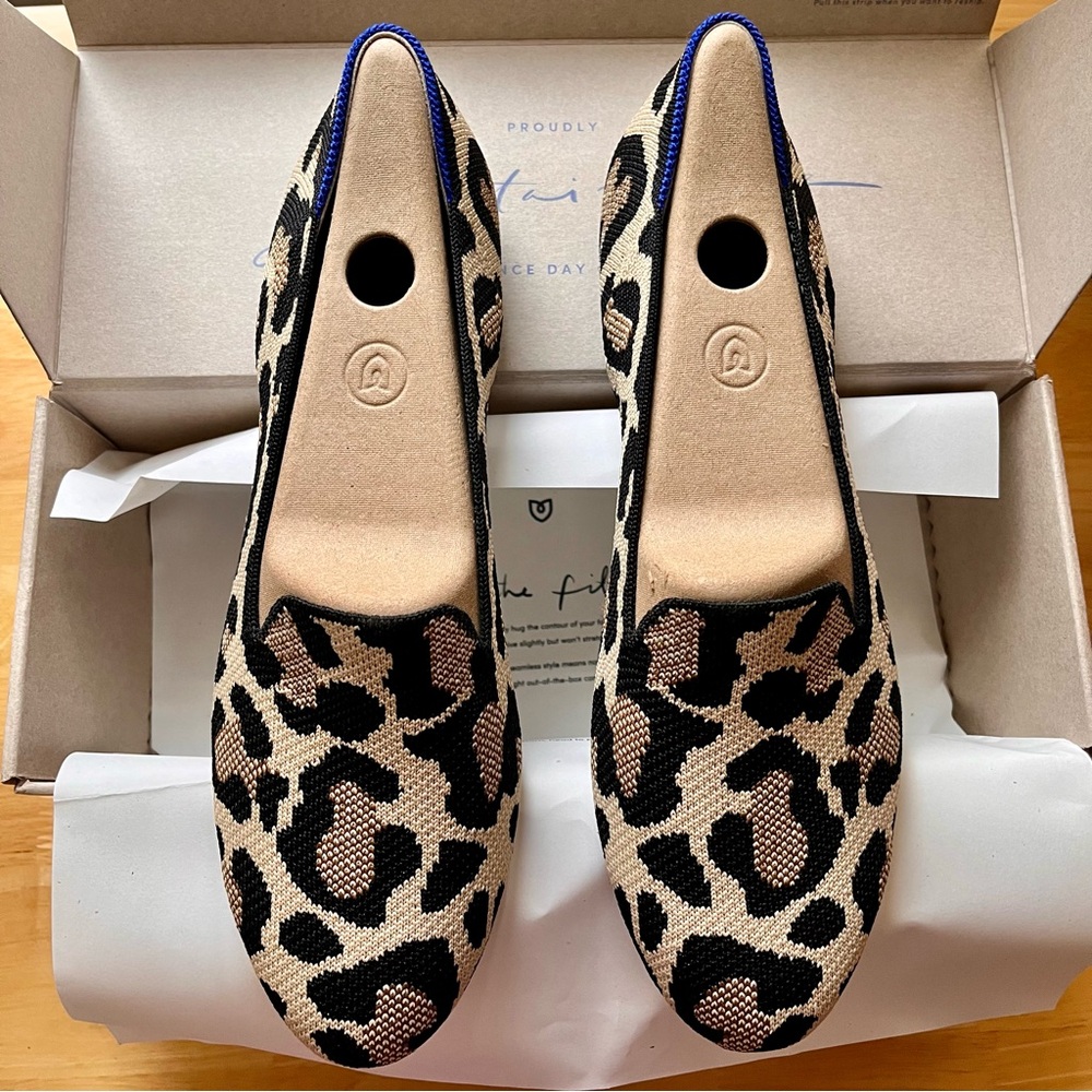 Rothy’s THE LOAFER, Size 10.5, in Desert Cat / Leopard Print - Picture 10 of 15